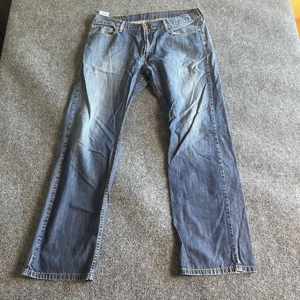 Levis 514 Mens Slim Straight Leg Jeans Blue Medium Wash 36x32 Denim Pants